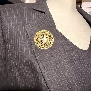 Michele Lynn Gold Tone Dove Brooch Vintage